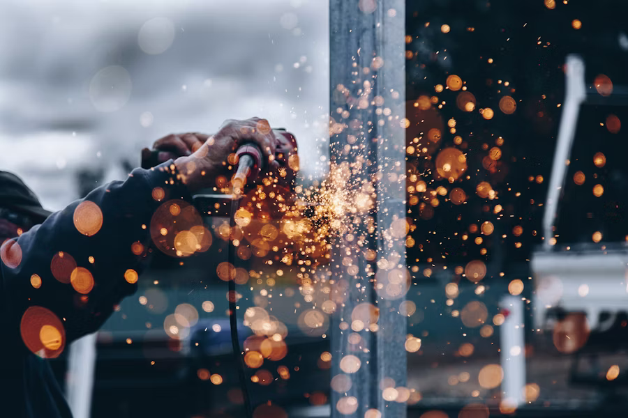 Industrial welding process for stainless steel equipment